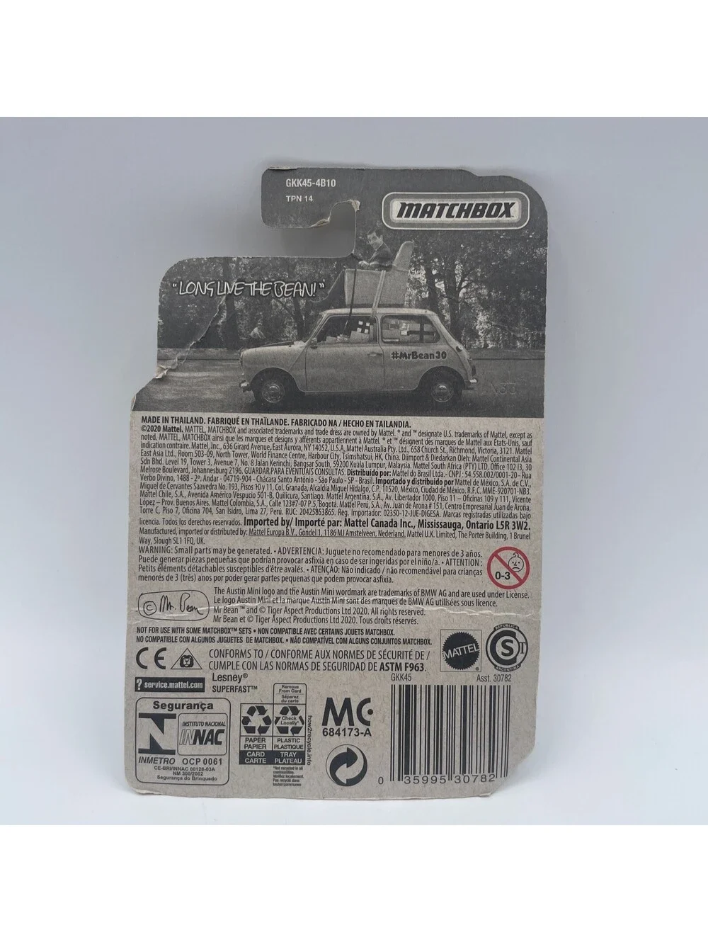 Matchbox 2020 Mr Bean 30th Anniversary Special Mini Cooper Lime! Collector Item!